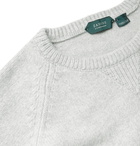 Incotex - Brushed Wool and Cashmere-Blend Sweater - Gray