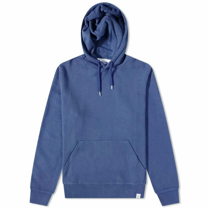 Photo: Norse Projects Men's Vagn Classic Popover Hoody in Calcite Blue