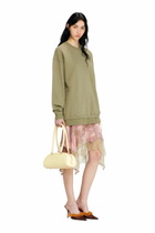 Diesel Sweatshirt dress with chiffon and lace skirt - Dresses - Woman -