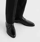 SAINT LAURENT - Sinclair Leather Monk Strap Shoes - Black