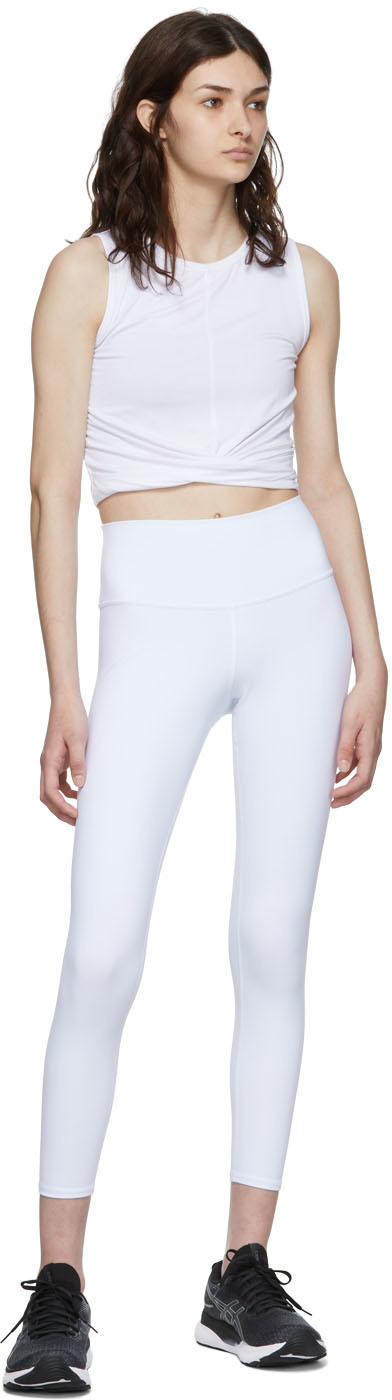 Alo White Rayon Sport Top