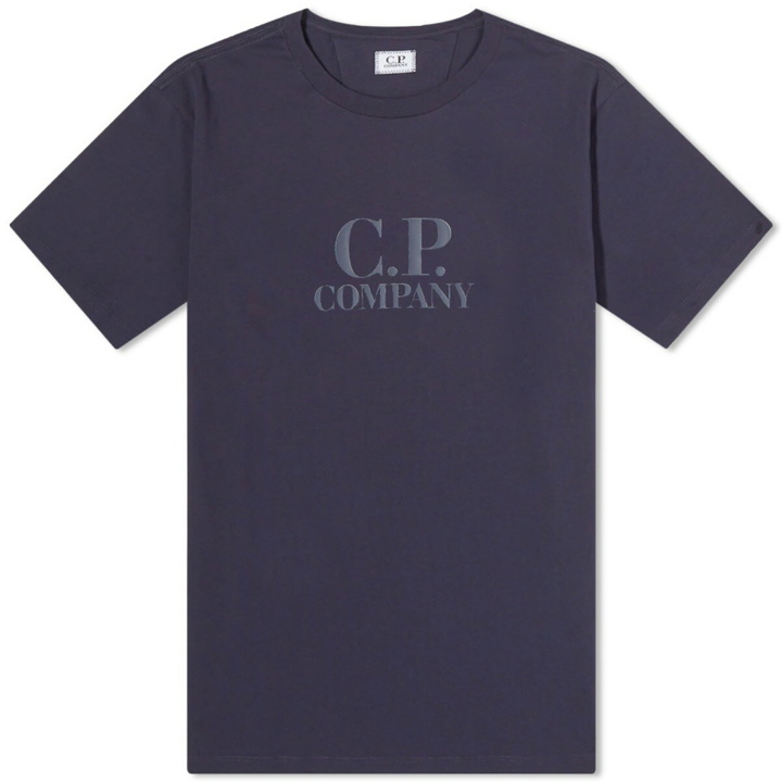 Photo: C.P. Company Men's Embossed Logo T-Shirt in Total Eclipse