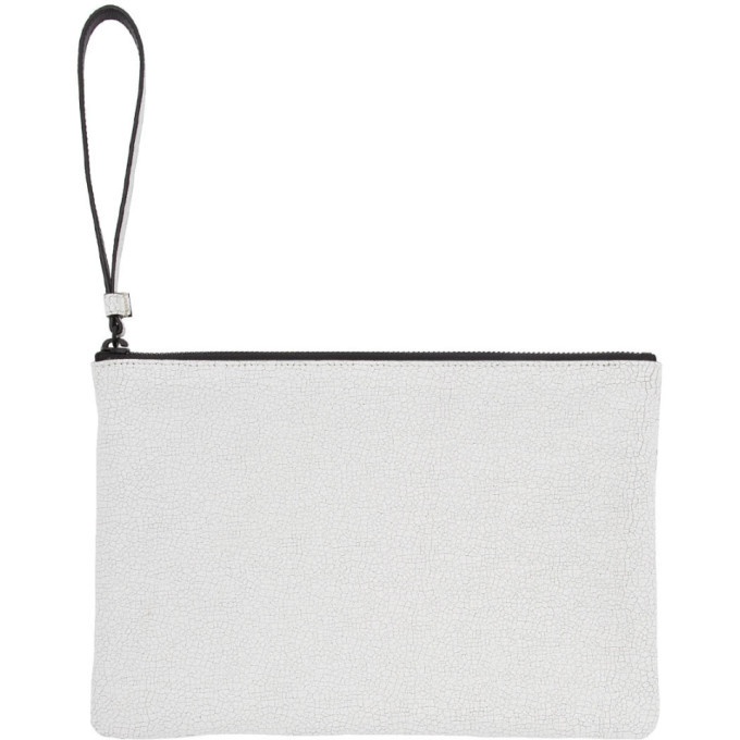 Photo: Common Projects White Medium Cracked Flat Pouch