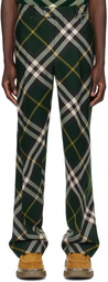 Burberry Green Check Trousers