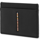 Paul Smith - Stripe-Trimmed Textured-Leather Cardholder - Black