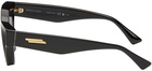 Bottega Veneta Black Sharp Cat-Eye Sunglasses