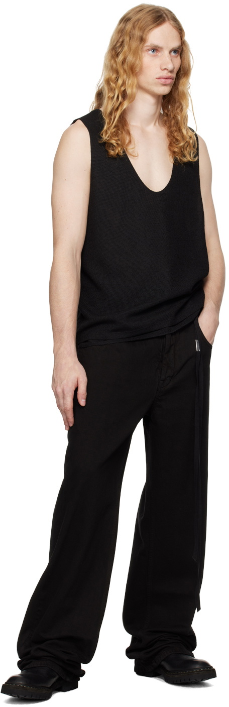 CARNET-ARCHIVE Black 2 Layers Mesh Tank Top