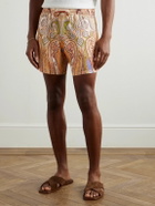 Etro - Straight-Leg Mid-Length Paisley-Print Swim Shorts - Neutrals