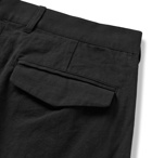 Entireworld - Black Pleated Cotton Trousers - Black