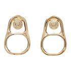 MM6 Maison Margiela Gold Can Tab Stud Earrings