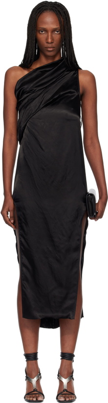 Photo: Rick Owens Black Temple Athena Arrowhead Midi Dress