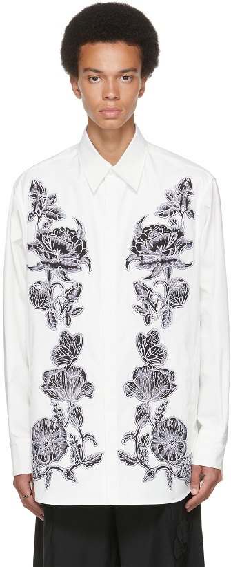Photo: Valentino White & Black Dark Blooming Shirt