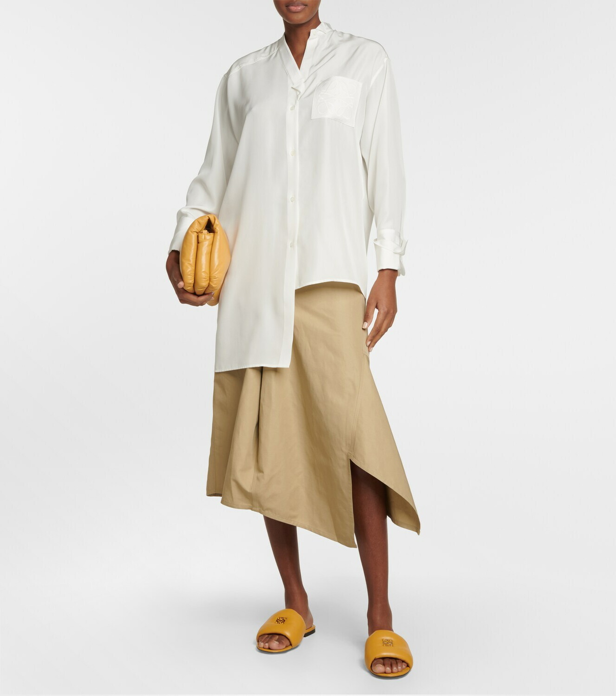 Loewe Anagram Padded Slide Multicolor Flat Sheepskin