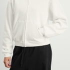 SKIMS Women's Cotton Fleece Classic Zip Up Hoodie in Marble