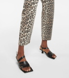 Ganni - Stary leopard-print barrel-leg jeans
