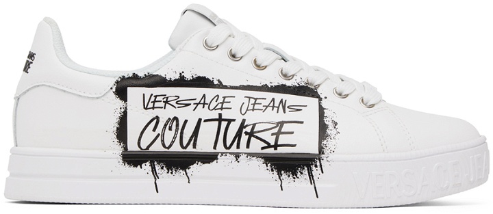 Photo: Versace Jeans Couture White Court 88 Graffiti Sneakers