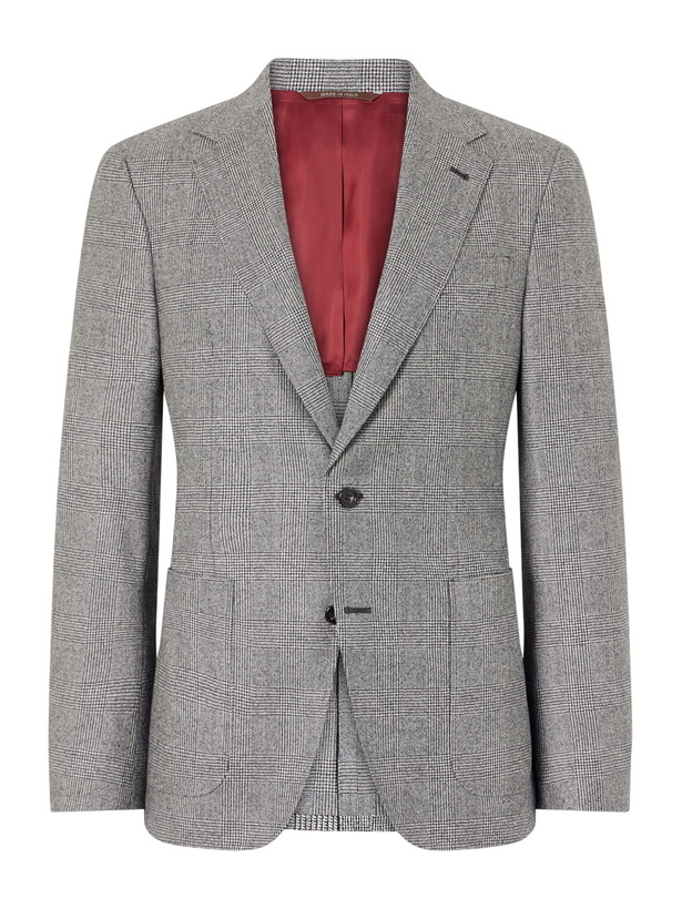 Photo: Canali - Prince of Wales Wool Blazer - Gray