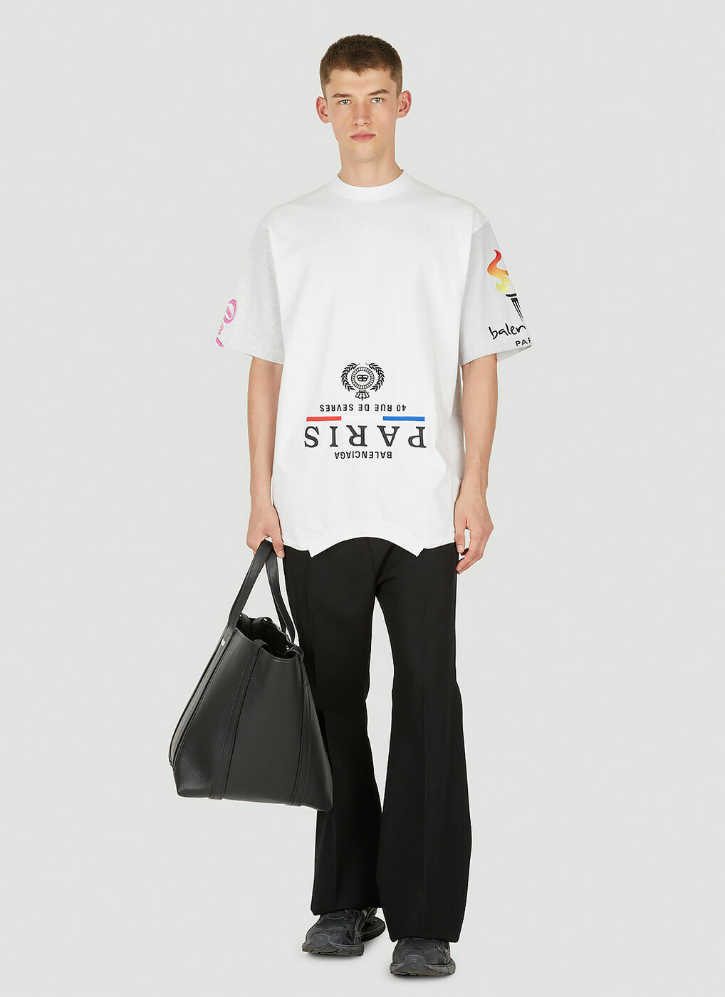 Upside Down T-Shirt in White Balenciaga