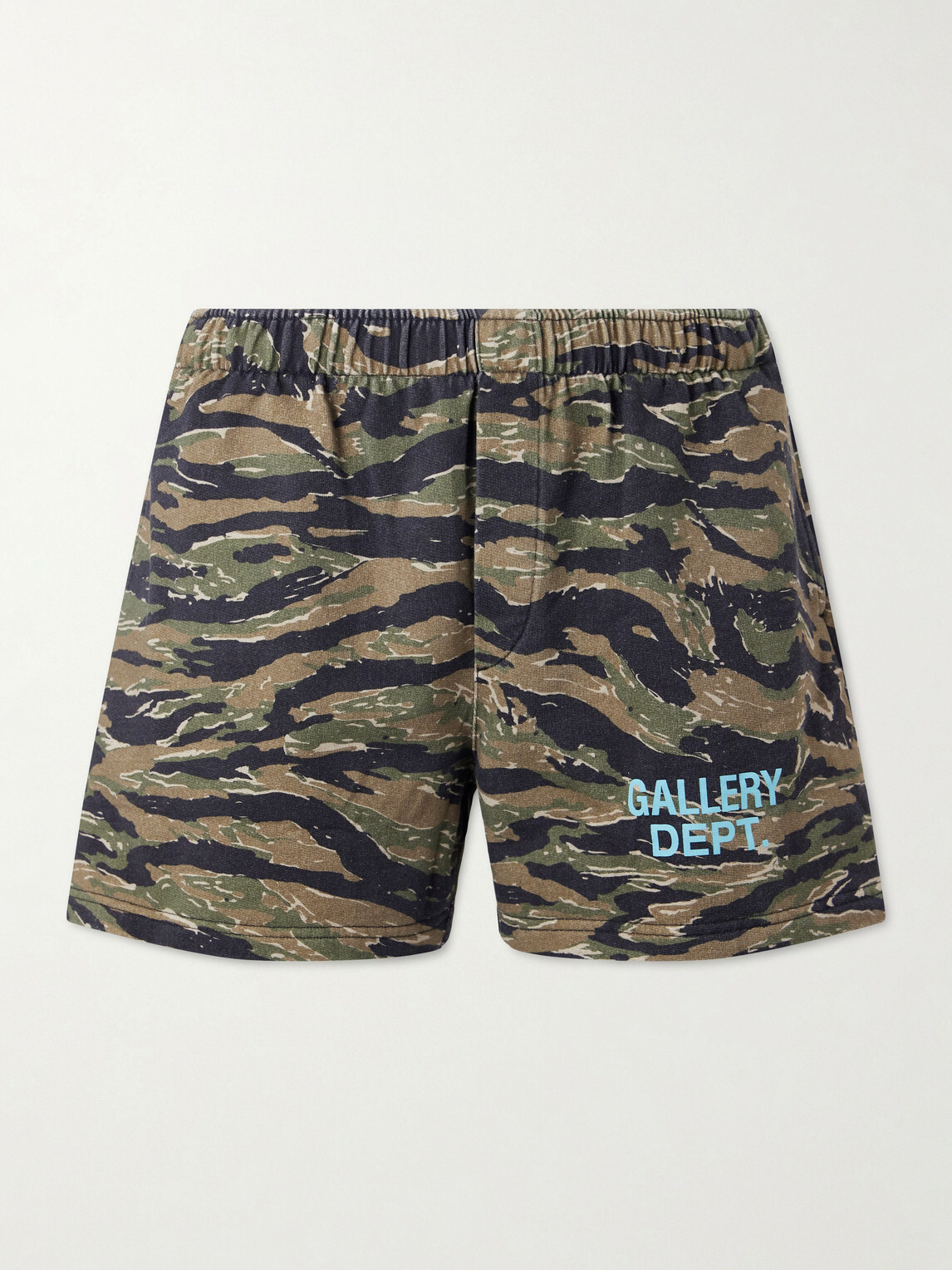 Gallery Dept. - Zuma Straight-Leg Camouflage and Logo-Print Cotton-Jersey Shorts - Green