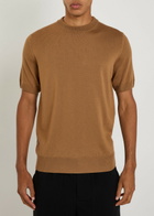 Aurélien Knit Merino Wool T-shirt Caramel
