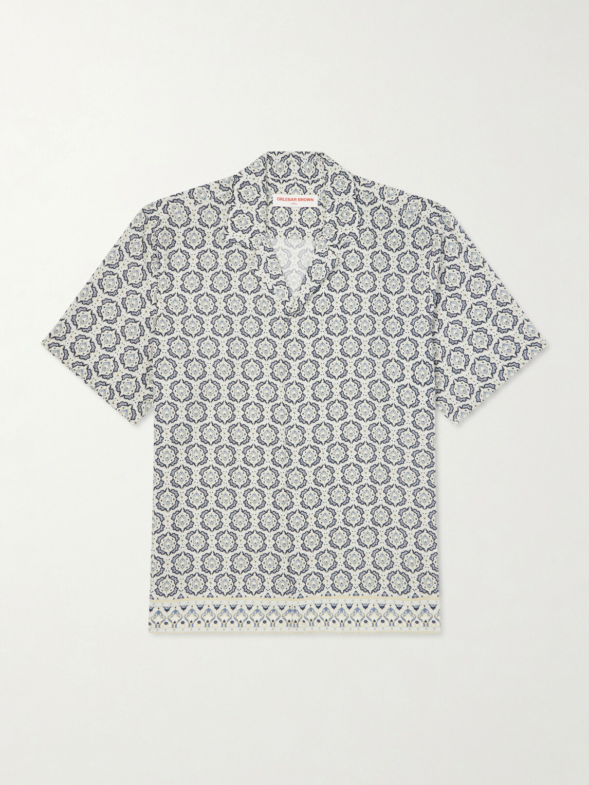 Orlebar Brown - Maitan Passetto Camp-Collar Printed Lyocell Shirt - Neutrals