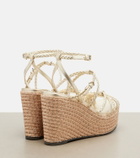 Jimmy Choo Nyra braided leather espadrille wedges
