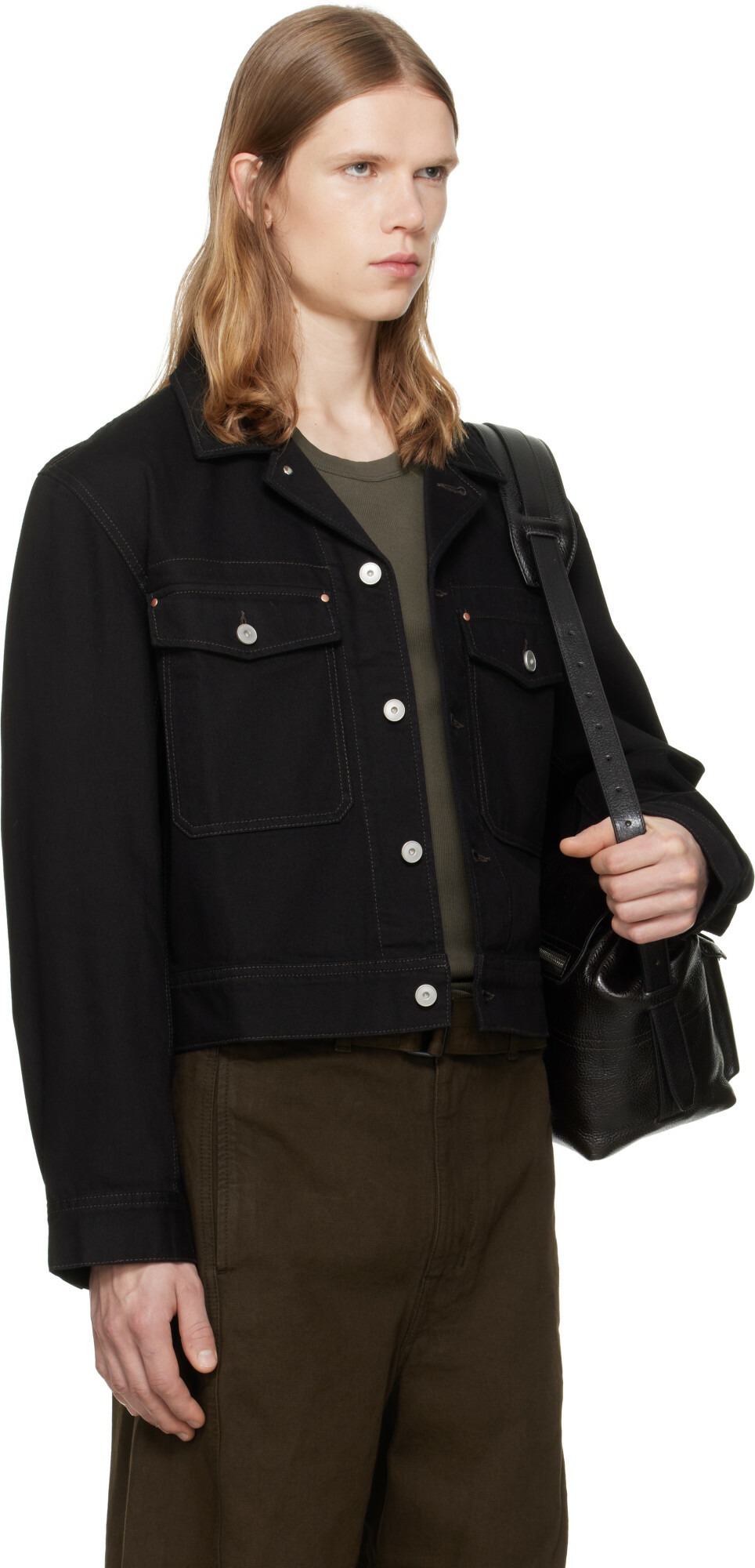 LEMAIRE Black Denim Trucker Jacket