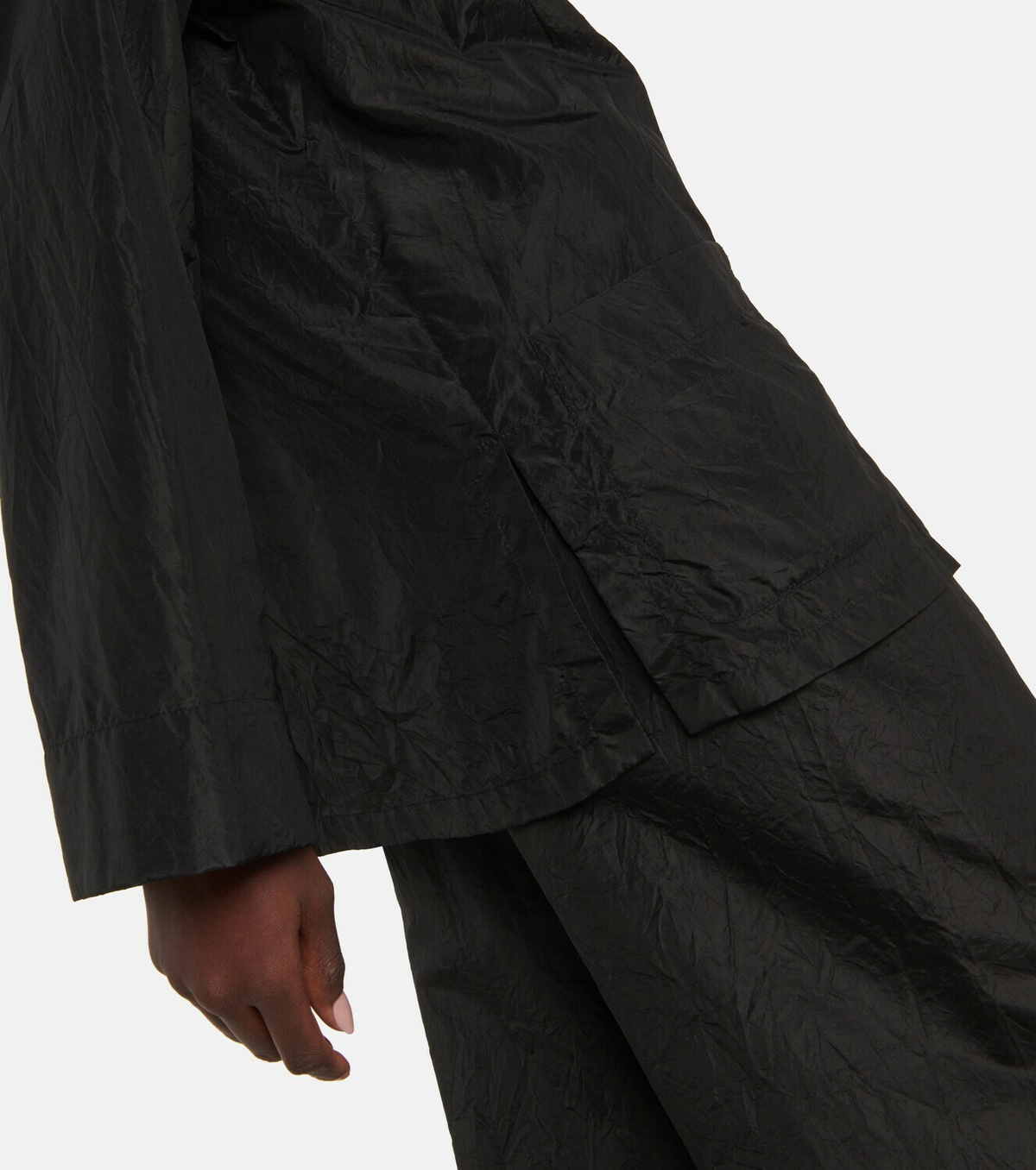 The Row Morpheus silk taffeta shirt