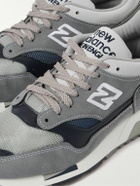New Balance - 1500 Leather-Trimmed Suede and Mesh Sneakers - Gray
