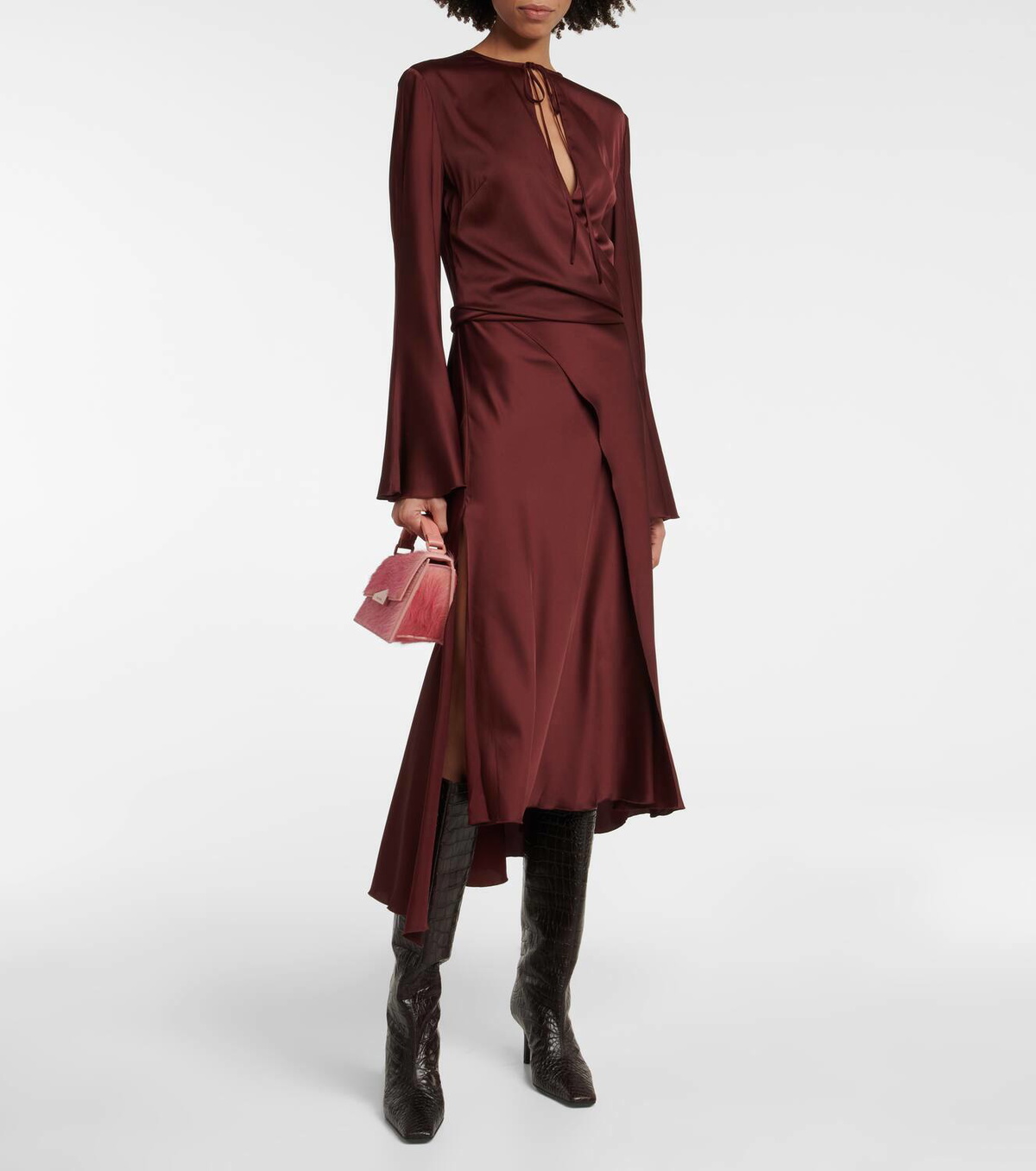 Acne Studios Croc-effect leather boots
