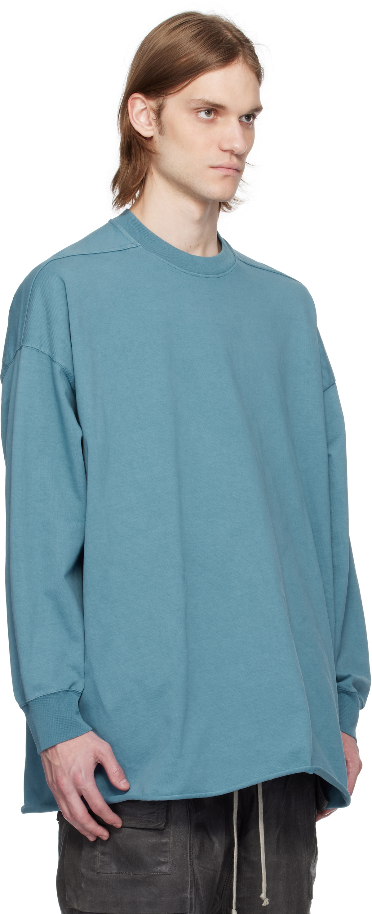Rick Owens DRKSHDW Blue Hollywood Tommy LS T-shirt Rick Owens Drkshdw