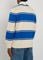Gant Striped Cotton Rugby Shirt Blue