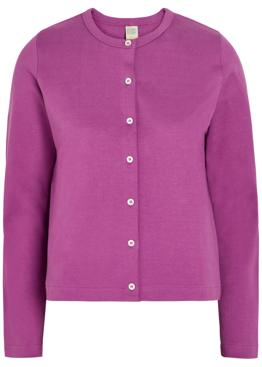 Flore Flore Poppy Cotton Cardigan Purple