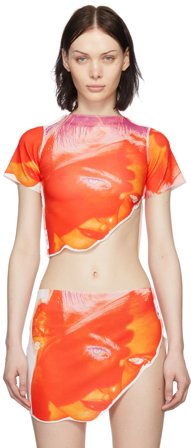 1XBLUE SSENSE Exclusive Orange Polyester T-Shirt