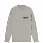 Fear of God ESSENTIALS Kids Logo Long Sleeve T-Shirt in Dark Oatmeal