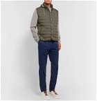 Brunello Cucinelli - Quilted Nylon Hooded Down Gilet - Green