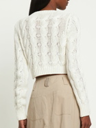 MAX MARA Sfinge Cable Knit Crop Top