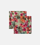 The House of Lyria Nersa set of 2 floral linen napkins