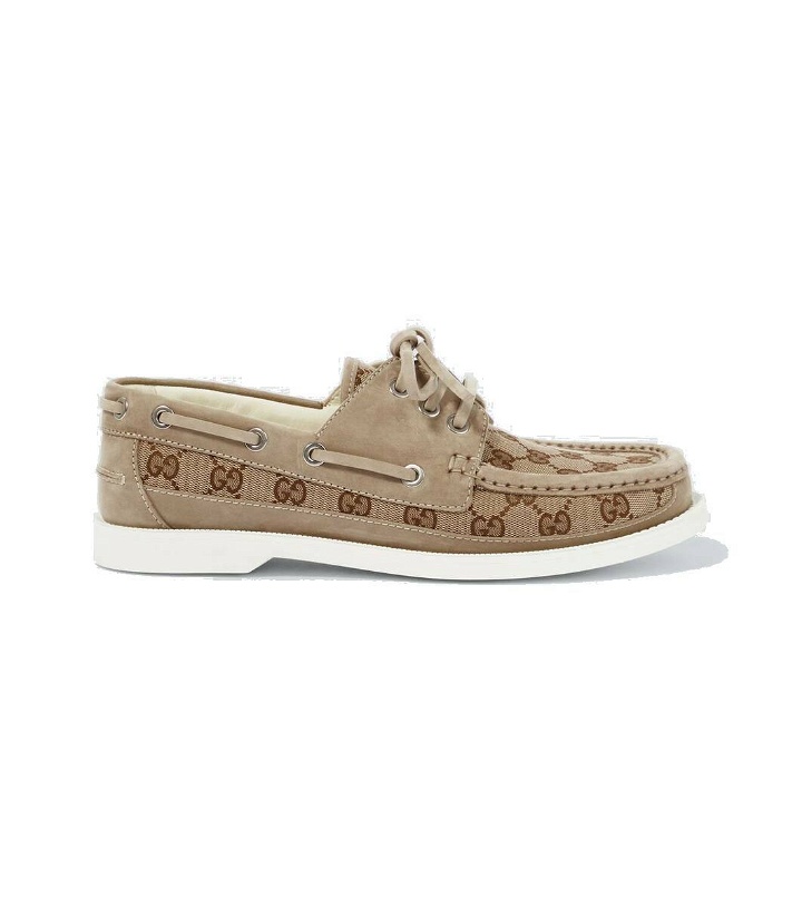 Photo: Gucci GG canvas boat shoes
