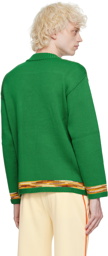 Bode Green Edge Trim Sweater