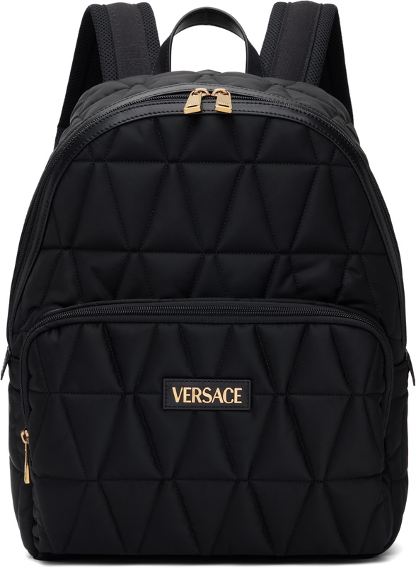 Photo: Versace Black 'Versace' Myth Quilted Backpack