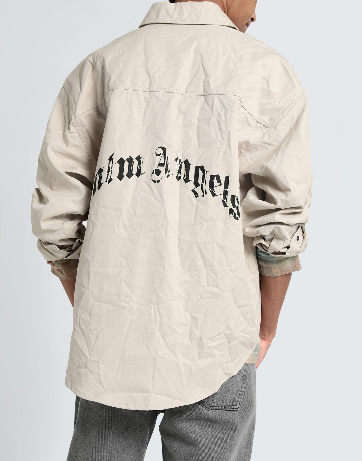 Palm Angels Mens Jacket in Beige