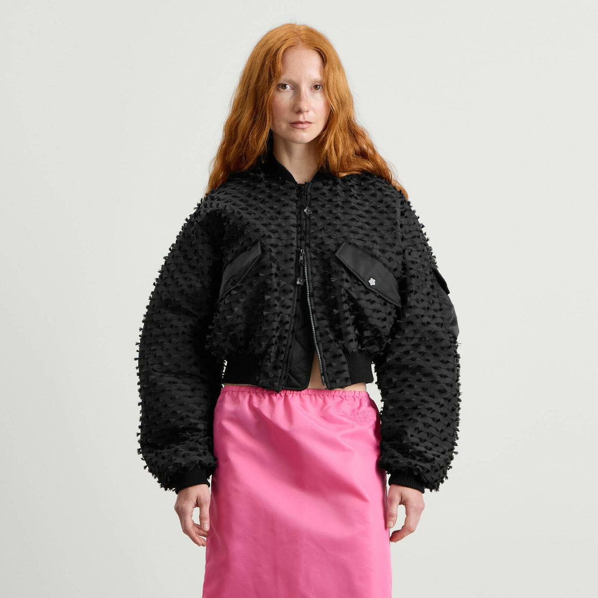 Cecilie Bahnsen Women's Callie Bomber Jacket in Black