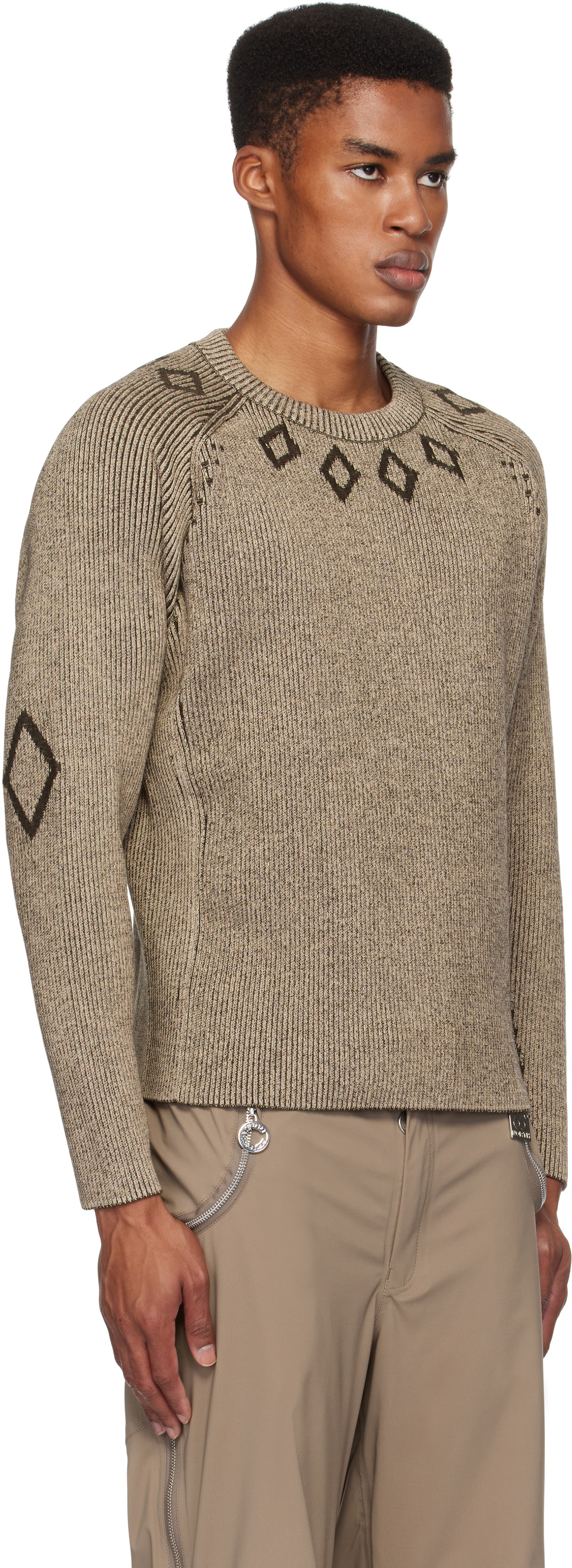 Charlie Constantinou Beige 66°North Edition Knit Sweater