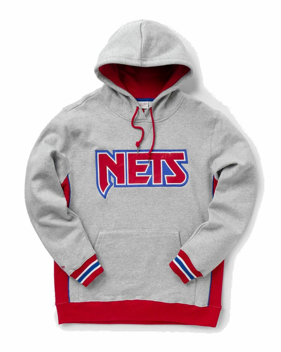 Photo: Mitchell & Ness Nba Premium Fleece Hoodie New Jersey Nets Grey - Mens - Hoodies/Team Sweats