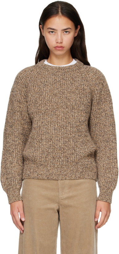 Photo: &Daughter Beige Rowan Rib Crew Sweater