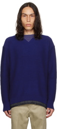 sacai Blue Crewneck Sweater