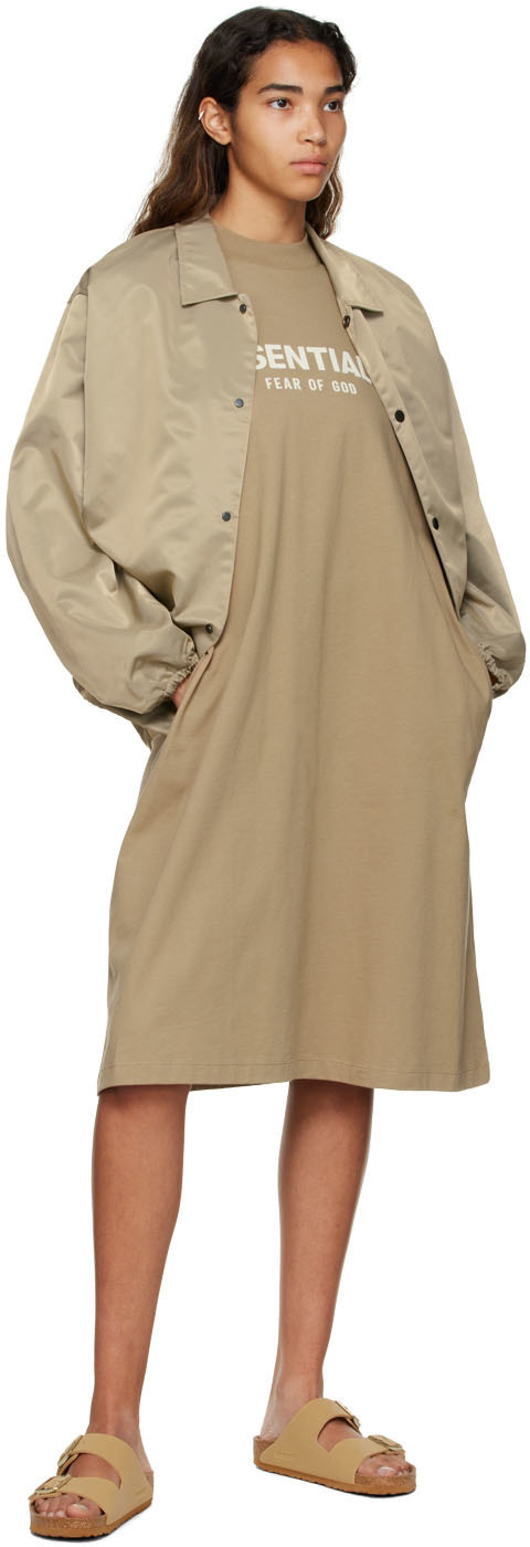 Essentials Tan Cotton Mini Dress Essentials
