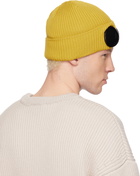 C.P. Company Yellow Cotton Goggle Beanie