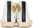 Golden Goose White & Black Francy Classic High-Top Sneakers